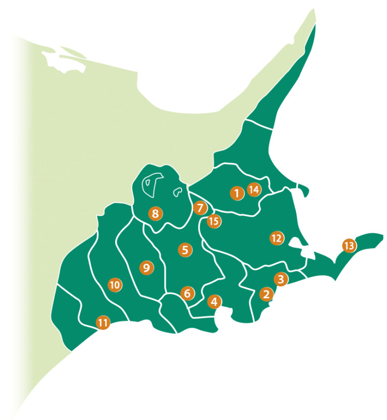 ひがし統括センター地図